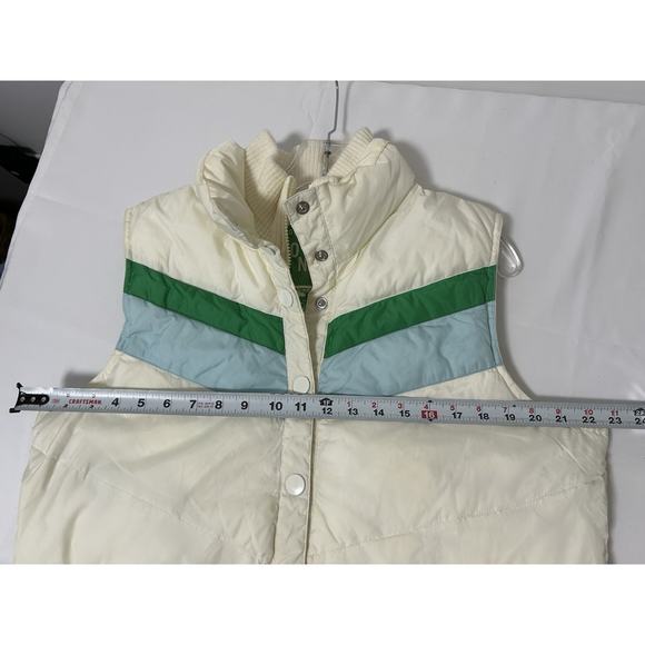 Vintage Y2K 90's Old Navy Puffer Chevron Stripe Green Blue White Womens Size XL - Picture 6 of 8